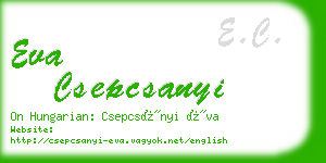 eva csepcsanyi business card